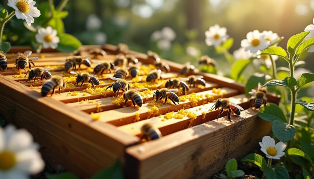 découvrez où se trouve la propolis, cette précieuse substance fabriquée par les abeilles, ses lieux de production dans la ruche et comment elle est récoltée pour ses nombreux bienfaits.