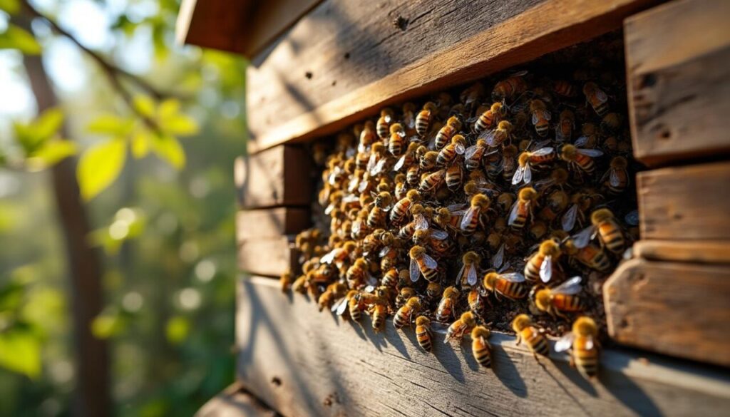 découvrez pourquoi les abeilles adoptent un comportement de 'barbe' devant la ruche, son rôle dans la colonie et son importance pour la protection de l'essaim.