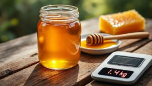 découvrez combien pèse un litre de miel et apprenez tout sur la densité et les variations du poids selon les types de miel.