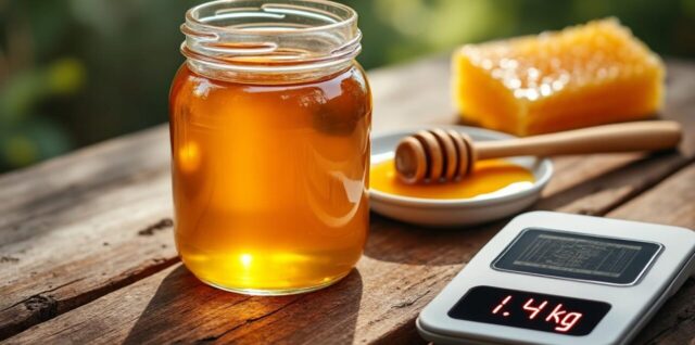 découvrez combien pèse un litre de miel et apprenez tout sur la densité et les variations du poids selon les types de miel.