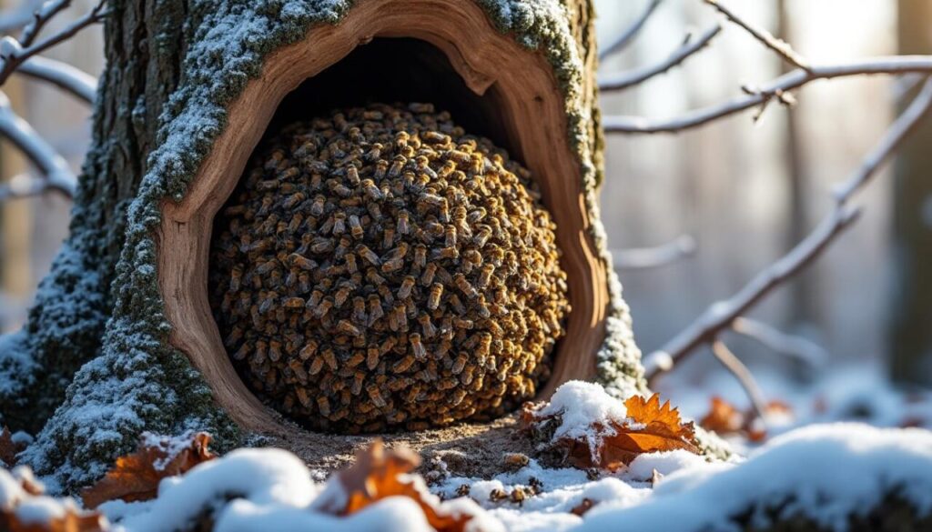 découvrez ce qu'est un essaim hiverné, son rôle crucial dans la survie des abeilles pendant l'hiver, et comment les apiculteurs les gèrent pour assurer la santé de la colonie.
