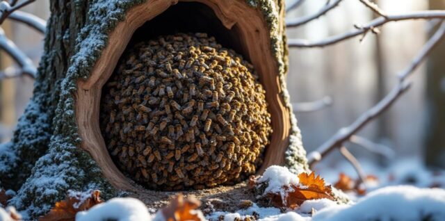 découvrez ce qu'est un essaim hiverné, son rôle crucial dans la survie des abeilles pendant l'hiver, et comment les apiculteurs les gèrent pour assurer la santé de la colonie.